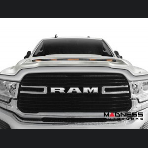 Dodge Ram 2500/ 3500 Hood Shield - AVS Aeroskin Pro - Low Profile w/ Lights - Ivory Pearl Tri-Coat